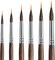 ARTIFY 6-Piece Professional Watercolor Liner Brush Set - Sable & Nylon Hybrid Extended Needle Point Detail Water Color Brushes for Fine Lines, Botanicals and Florals Painting